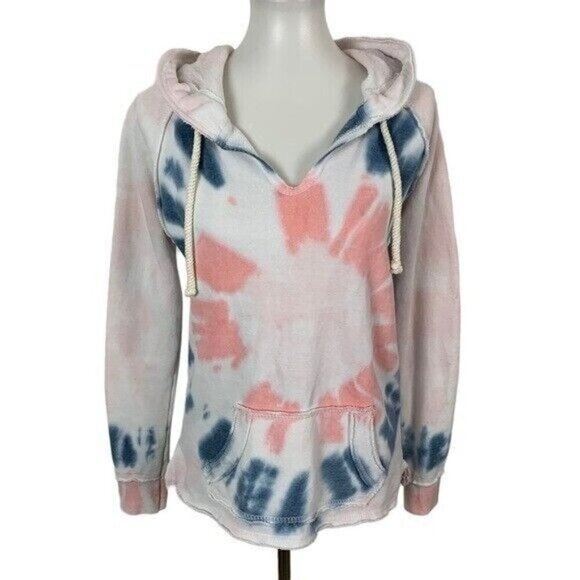 Ocean Drive Hoodie Small Tie Dye Pullover Soft Lounge Cozy Sweatshirt - Picture 2 of 6